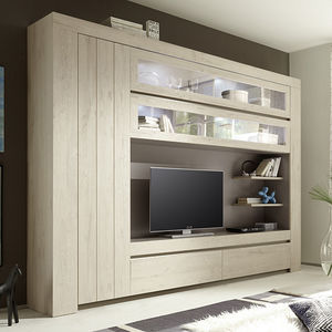 ensemble TV mural contemporain