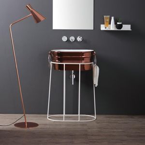 console pour lavabo en métal