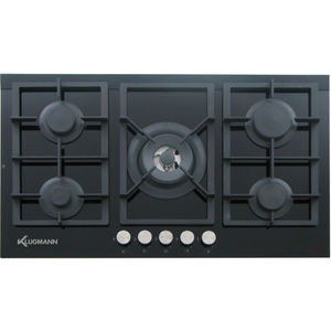 table de cuisson vitrocéramique / à gaz / en fonte / avec gril intégré