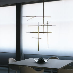 suspension / contemporaine / en laiton / en verre