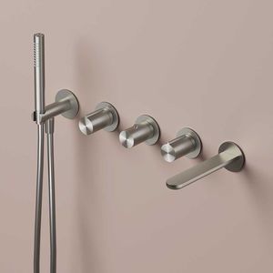 set de baignoire en inox brossé 1