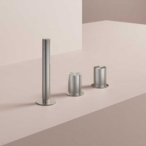 set de baignoire en inox brossé