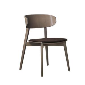 chaise contemporaine / empilable / en hêtre / contreplaqué
