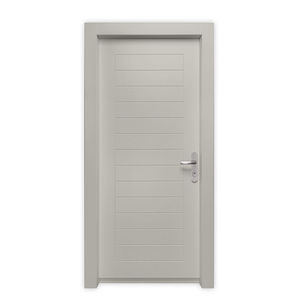 porte d'entrée / battante / en plaqué bois / en acier galvanisé