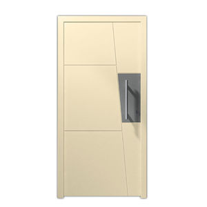 porte d'entrée / battante / en verre / en acier