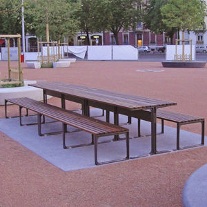 ensemble table et bancs contemporain