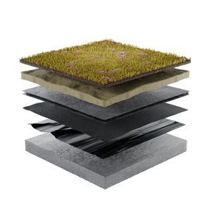 système pour toiture végétalisée pour toiture plate