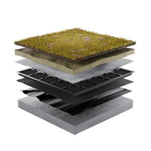 système pour toiture végétalisée pour toiture plate