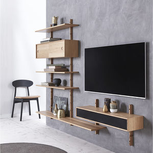 ensemble TV mural contemporain