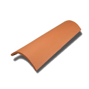 tuile faîtière / en terre cuite / rouge / marron