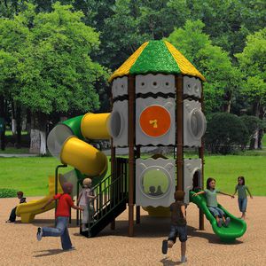 structure de jeu pour collectivité / pour établissement public / en plastique / en aluminium