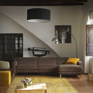 canapé d'angle / contemporain / en tissu / 2 places
