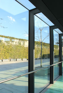 mur-rideau en panneaux / en verre / en acier