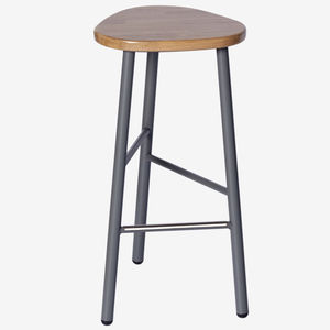 tabouret de bar contemporain / en acier à revêtement par poudre / en contreplaqué moulé / pour restaurant
