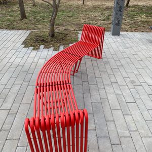 banc public / contemporain / en acier galvanisé / en acier à revêtement par poudre