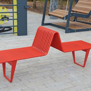 bain de soleil contemporain / en acier galvanisé / en acier à revêtement par poudre / pour espace public