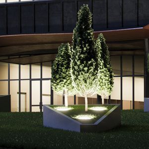 luminaire encastrable au sol / LED RGBW / LED RGB / rond