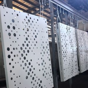 tôle métallique perforée / en aluminium / pour façade / pour mur