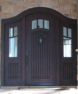 porte d'entrée / battante / en aulne / de sécurité