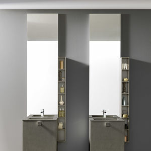miroir de salle de bain mural / lumineux (LED) / contemporain / rectangulaire