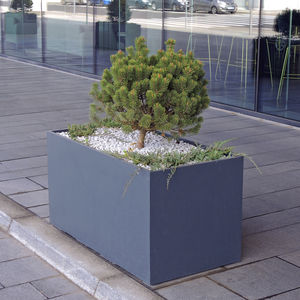 jardinière en béton / en composite / rectangulaire / à haute résistance