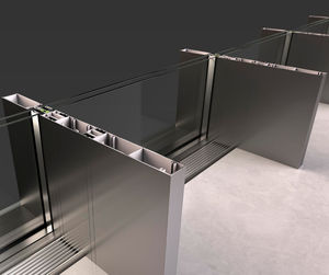 mur-rideau VEP / en aluminium et en verre / transparent
