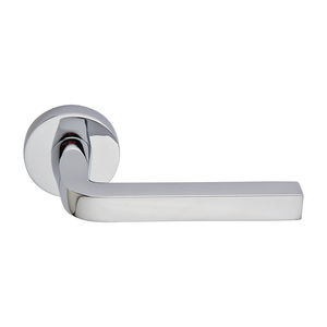 poignée pour porte / en laiton chromé / en laiton poli / contemporaine