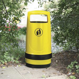 poubelle publique / sur pied / en polyéthylène / pour espace public
