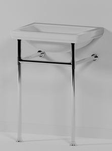console pour lavabo en chrome