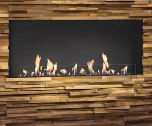 cheminée à gaz / contemporaine / à foyer ouvert / encastrable