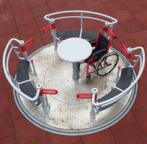 structure de jeu pour aire de jeux / en inox / modulaire / pour personnes à mobilité réduite