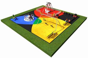 structure de jeu pour aire de jeux / en plastique / en métal / modulaire
