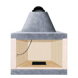 cheminée à bois / contemporaine / à foyer ouvert / à poser