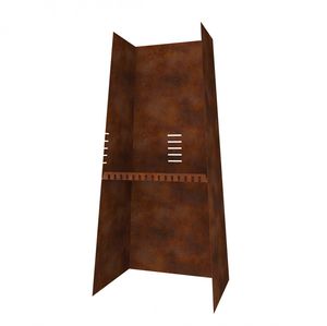 brasero de jardin à bois / en inox brossé / en acier COR-TEN® / contemporain