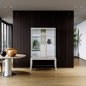 vitrine classique / en verre / en bois laqué