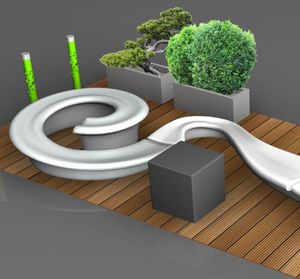 parklet avec jardinière intégrée