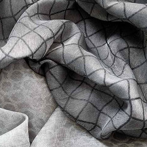 voilage à motif géométrique / en lin / en viscose / en polyester