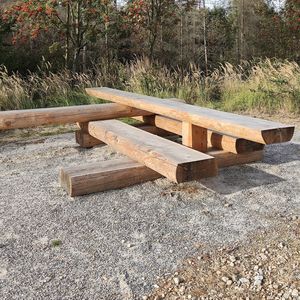 ensemble table et bancs contemporain