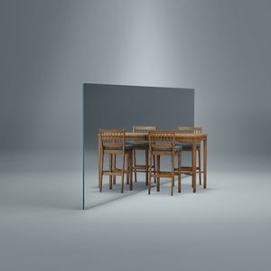 panneau en verre miroir