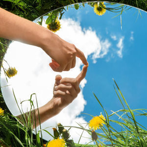 panneau en verre miroir