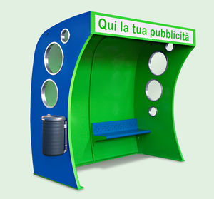 abribus en métal peint