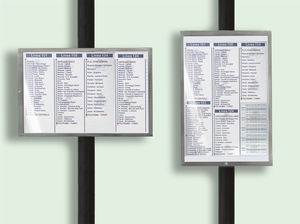 panneau d'information pour espace public