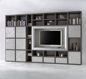 ensemble TV mural contemporain 1