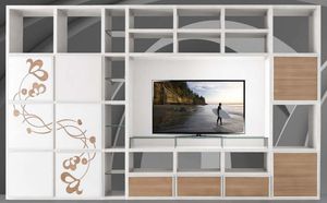 ensemble TV mural contemporain 1