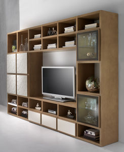 ensemble TV mural contemporain