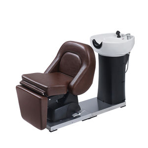 bac à shampoing avec repose-pieds