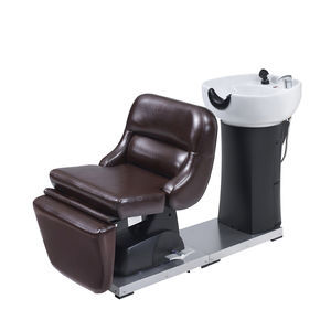 bac à shampoing avec repose-pieds