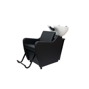 bac à shampoing avec repose-pieds