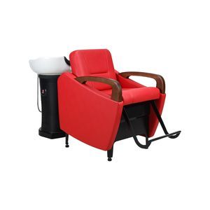 bac à shampoing avec repose-pieds