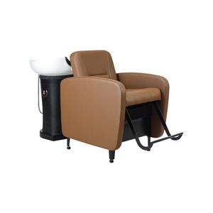 bac à shampoing avec repose-pieds